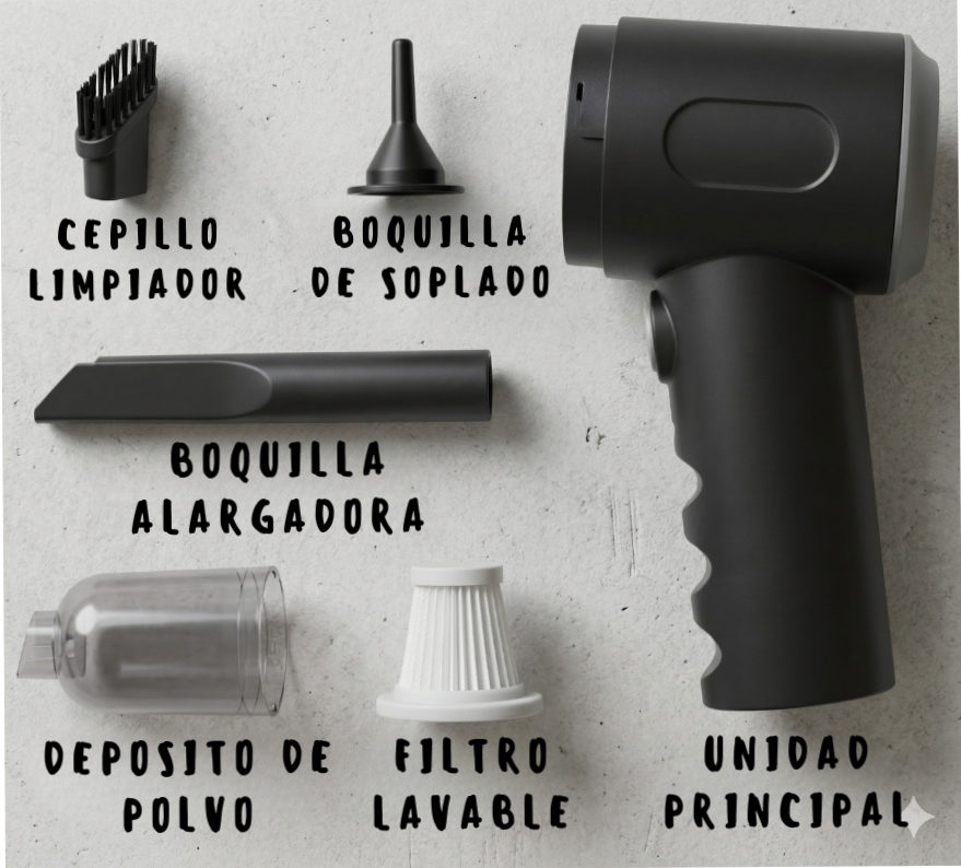 Aspiradora Inalámbrica Homezy + Pack Quitapelusa GRATIS